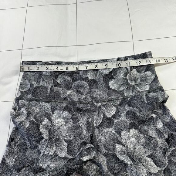 Athleta Leggings Womens Medium Gray Elation Textured Floral Yoga Pilates Gym - Picture 6 of 9